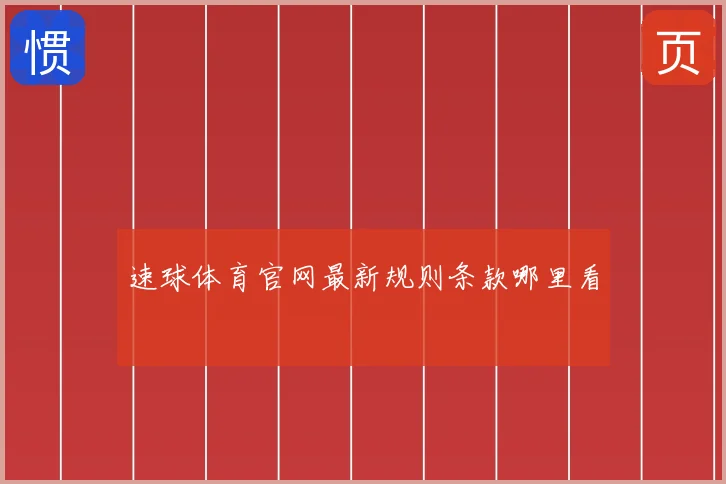 速球体育官网最新规则条款哪里看